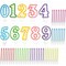 154-Piece Candles Number 0-9 Rainbow Stripes Birthday Cake Numeral Topper Decorations with Holders for Party Decor